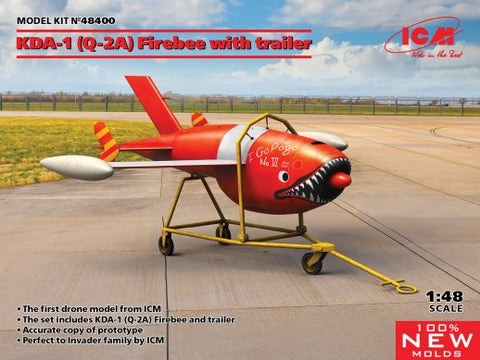 ICM 1/48 KDA1 (Q2A) Firebee Drone w/Trailer