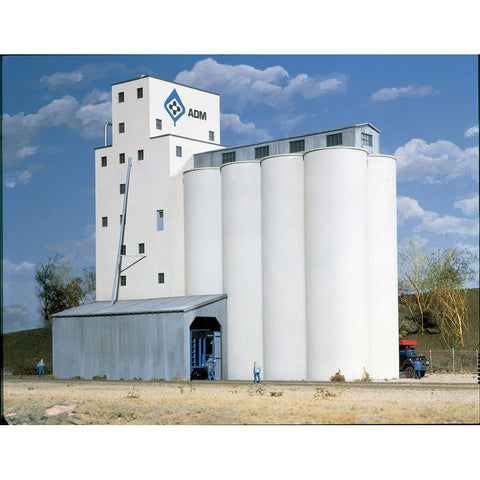 WALTHERS HO Concrete Grain Elevator Kit