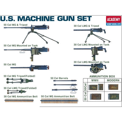 ACADEMY 1/35 WWII US Machine Gun Set