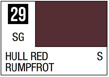 MR HOBBY 10ml Lacquer Based Semi-Gloss Hull Red