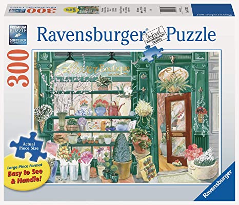 300-LARGE-PIECE Flower Shop PUZZLE