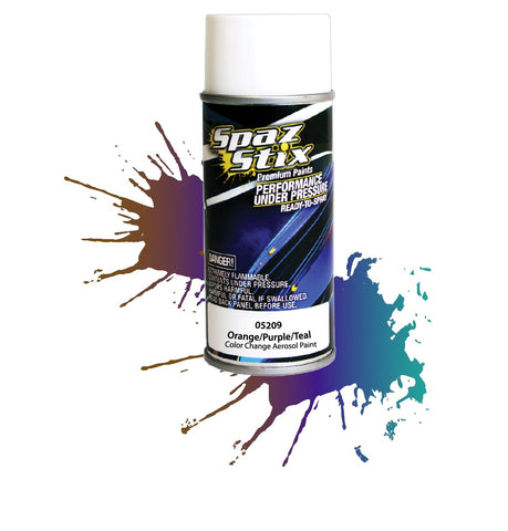 Color Change Aerosol Paint, Orange/Purple/Teal, 3.5oz Can