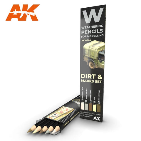 AKI Weathering Pencils: Dirt Marks Set (5 Colors)