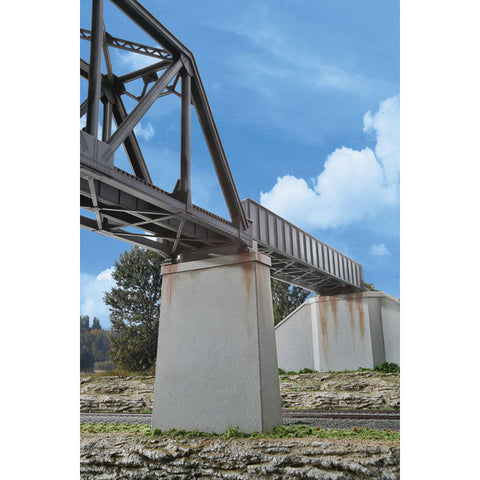 HO SINGLE TRACK CONCRETE PIERS (2)