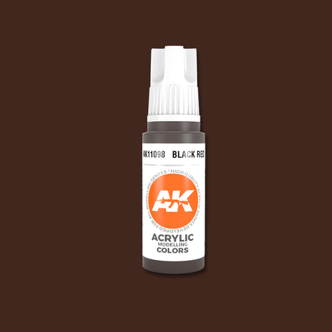 AKI Black Red 3G Acrylic Paint 17ml Bottle