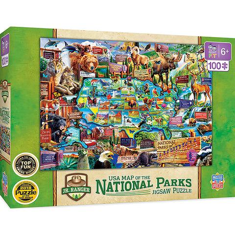 100-PIECE National Parks Map PUZZLE