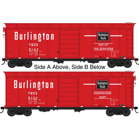 HO 40' BOXCAR CB&Q #8038