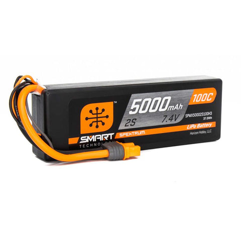 SPEKTRUM SMART LIPO 7.4V 2S 5000mah 100C W/ IC3