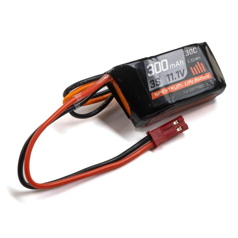 SPEKTRUM 300mAh 3S 11.1V 30C LiPo Battery; JST Connector