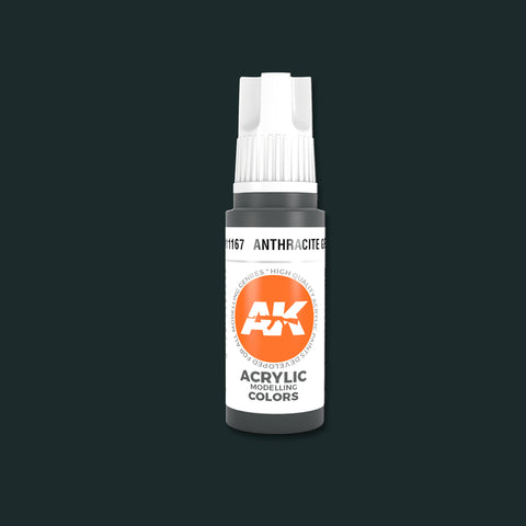 AKI Anthracite Grey 3G Acrylic Paint 17ml Bottle