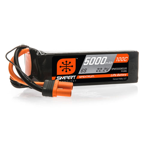 SPEKTRUM SMART LIPO 22.2V 6S 5000mah 100C W/ IC5