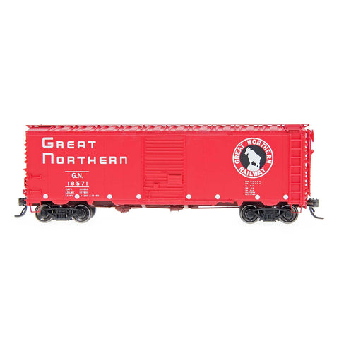 INTERMOUNTAIN HO Great Northern - Empire Builder - Vermillion Red 40' 12-Panel Boxcar