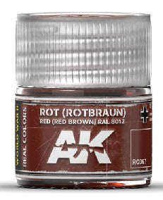Real Colors: Red Brown RAL8012 Acrylic Lacquer Paint 10ml Bottle