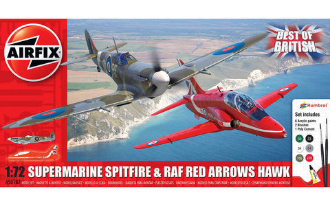 AIRFIX 1/72 BEST OF BRITSH SPITFIRE AND HAWK