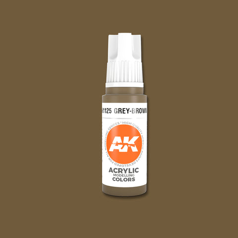 AKI Grey Brown 3G Acrylic Paint 17ml Bottle