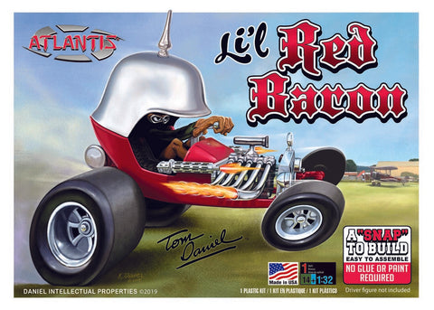 ATLANTIS 1/32 Tom Daniel Snap Li'l Red Baron Plastic Model Kit