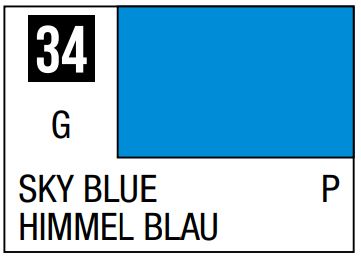 MR HOBBY 10ml Lacquer Based Gloss Sky Blue