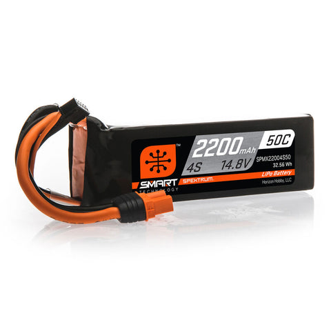 SPEKTRUM SMART LIPO 14.8V 4S 2200mah 50C W/ IC3