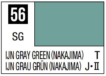 MR HOBBY 10ml Lacquer Based Semi-Gloss IJN Gray Green Nakajima