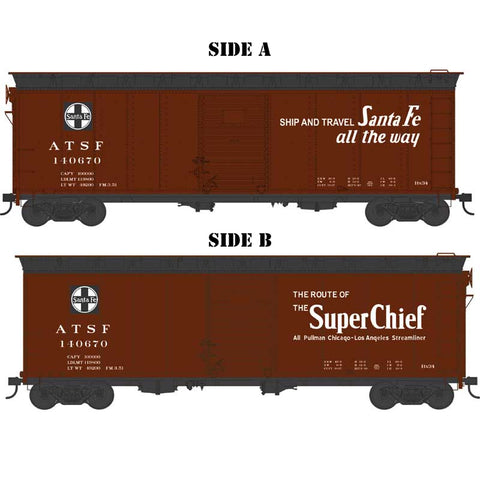 HO 40' SINGLE DOOR BOXCAR ATSF #140635