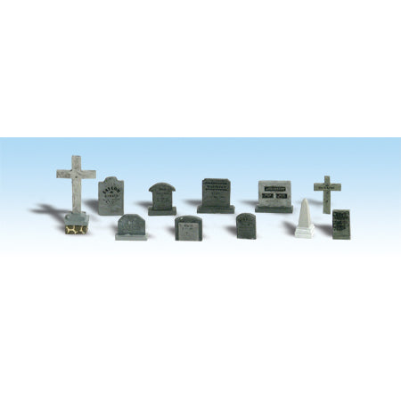WOODLAND SCENICS HO Figures: Tombstones
