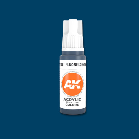 AKI Fluorescent Blue 3G Acrylic Paint 17ml Bottle