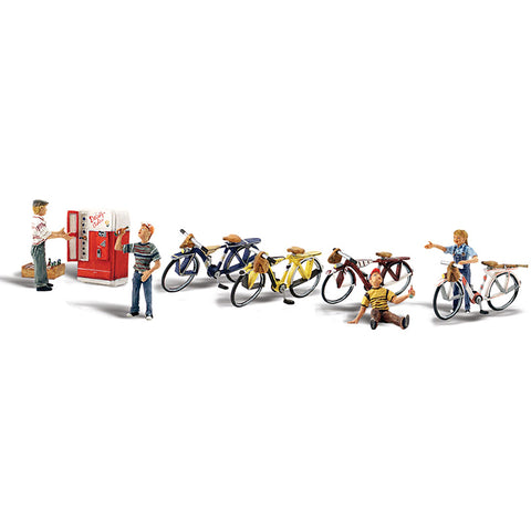 WOODLAND SCENICS O Figures: Bicycle Buddies