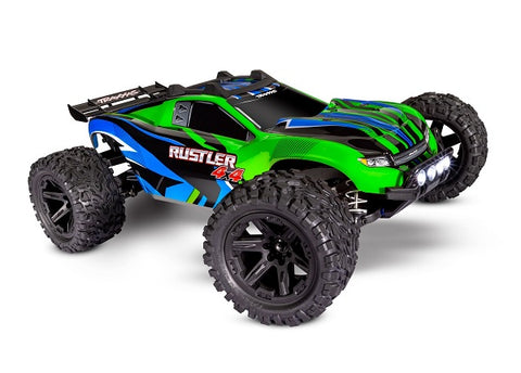 TRAXXAS RUSTLER 4X4 XL-5 W/LED GREEN