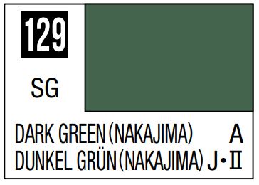 MR HOBBY 10ml Lacquer Based Semi-Gloss Dark Green Nakajima