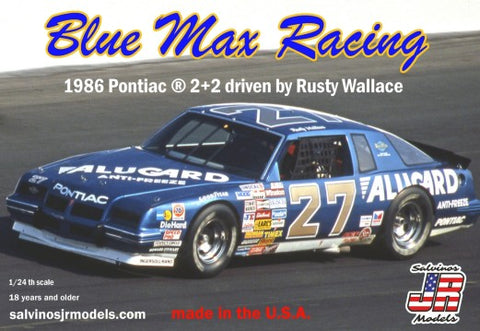 SALVINOS 1/24 Blue Max Racing Rusty Wallace #27 1986 Pontiac 2+2 Race Car