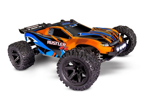 TRAXXAS RUSTLER 4X4 XL-5 W/LED ORANGE