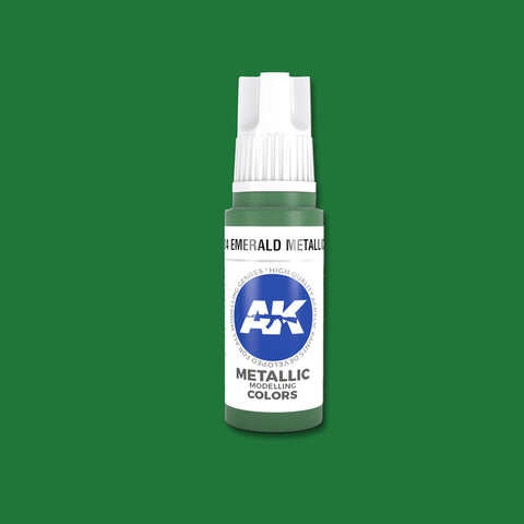 AKI Emerald Metallic Green 3G Acrylic Paint 17ml Bottle