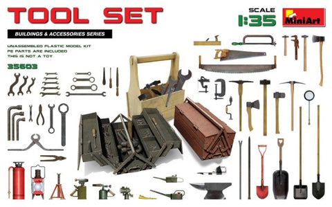 MINIART 1/35 Tool Set: Various Tools & Boxes