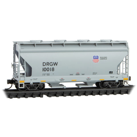 N 2-BAY COVERED HOPPER UP/ex-DRGW 1