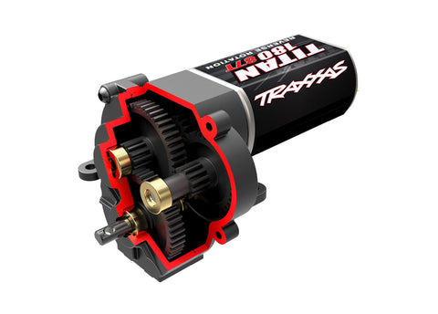 TRAXXAS TRX-4M Transmission, complete (low range (crawl) gearing) (40.3:1 reduction ratio)