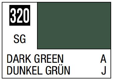 MR HOBBY 10ml Lacquer Based Semi-Gloss Dark Green