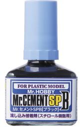 MR HOBBY Mr. Cement SP Black for Plastic Models 40ml Bottle