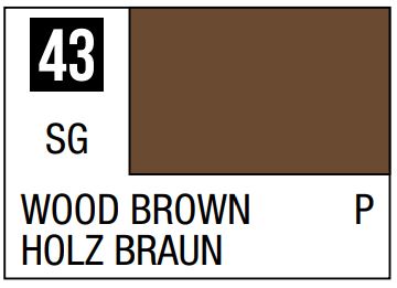 MR HOBBY 10ml Lacquer Based Semi-Gloss Wood Brown