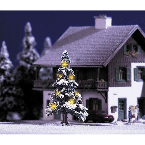 HO CHRISTMAS TREE WITH LED LIGHTS