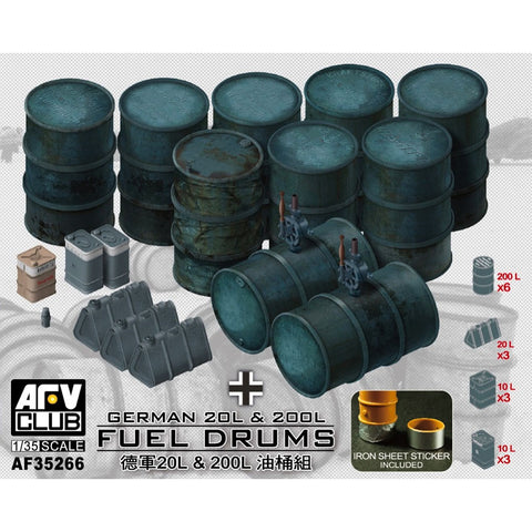 AFV CLUB 1/35 German 20L & 200I Fuel Drums