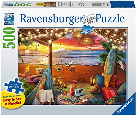 500-LARGE-PIECE Cozy Cabana PUZZLE