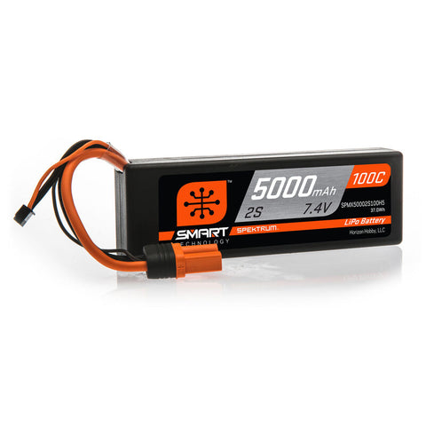 SPEKTRUM SMART LIPO 7.4V 2S 5000mah 100C W/ IC5