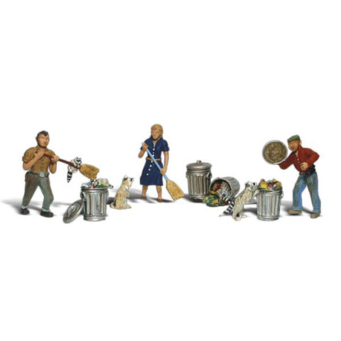 WOODLAND SCENICS N Figures: People & Pesky Raccoons