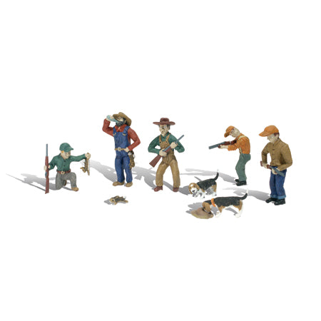 WOODLAND SCENICS HO Figures: Rabbit Hunt
