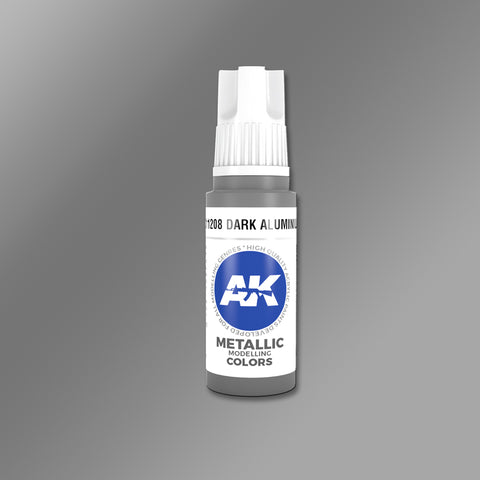 AKI Dark Aluminum Metallic 3G Acrylic Paint 17ml Bottle