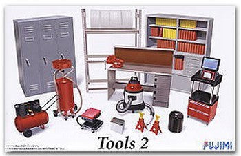 FUJIMI  1/24 Garage Tools Set #2 (Compressor, Shop Vac, Lockers, etc.)