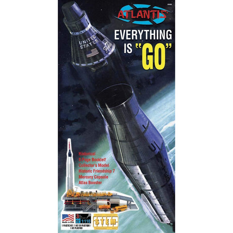 ATLANTIS 1/110 Atlas Ballistic Missile w/Gantry & Mercury Capsule