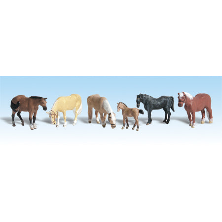 WOODLAND SCENICS HO Figures: Farm Horses