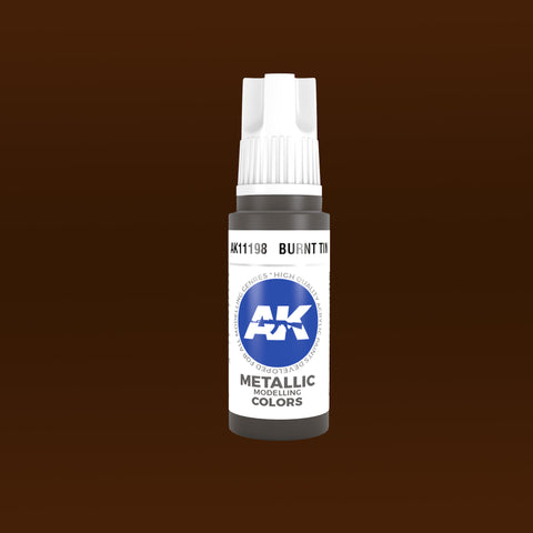 AKI Burnt Tin 3G Metallic Acrylic Paint 17ml Bottle