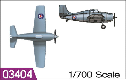 TRUMPETER 1/700 F4F4 Wildcat Aircraft Set for USS Hornet (18/Bx)